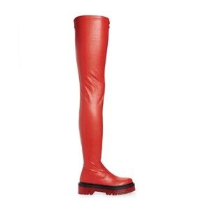Azalea Wang Red Over The Knee Boots SIZE 9